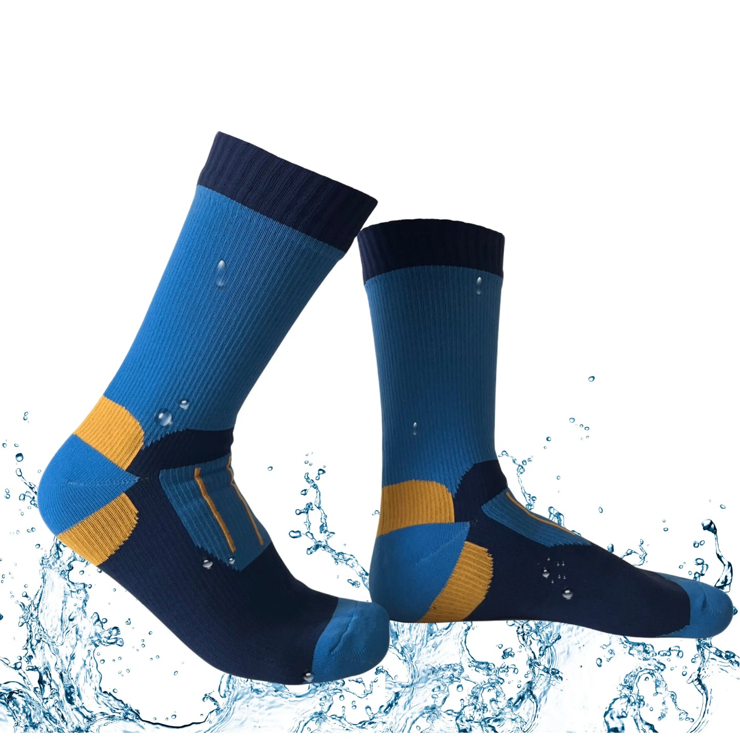 Unisex Crew Waterproof Socks Blue