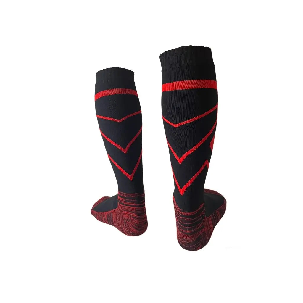 Unisex Knee High Waterproof Socks – Black & Red