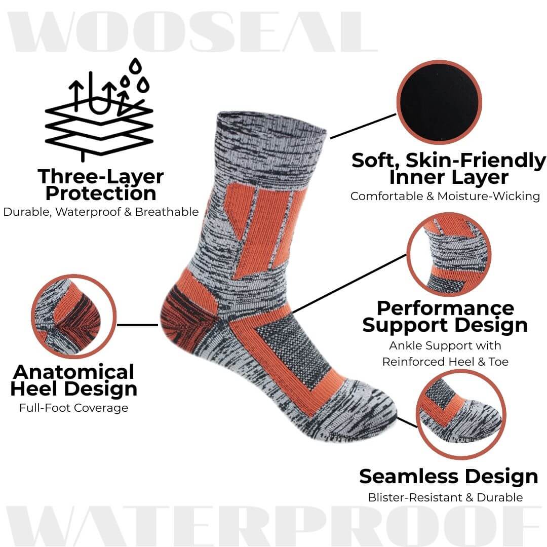 Unisex Crew Waterproof Socks - Colorblock