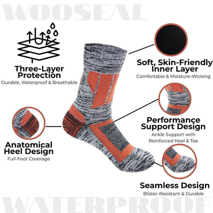 Unisex Crew Waterproof Socks - Colorblock