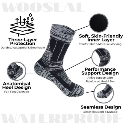 Unisex Crew Waterproof Socks - Colorblock
