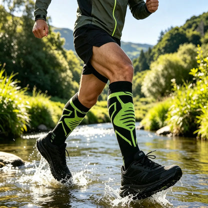 Unisex Knee High Waterproof Socks – Neon Green