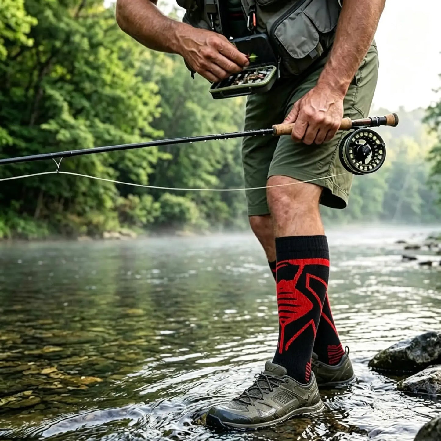 Unisex Knee High Waterproof Socks – Red
