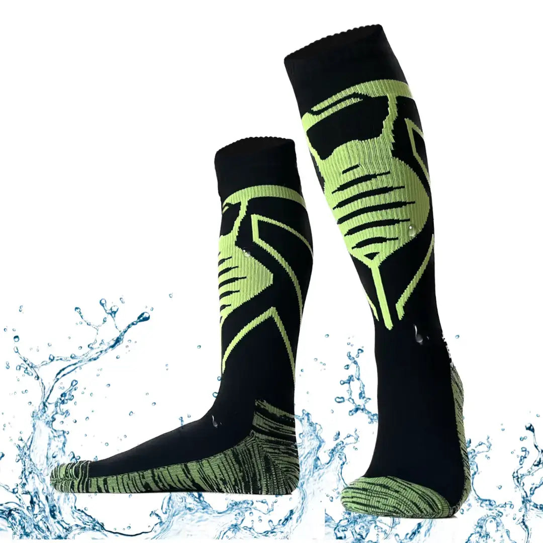 Unisex Knee High Waterproof Socks – Neon Green