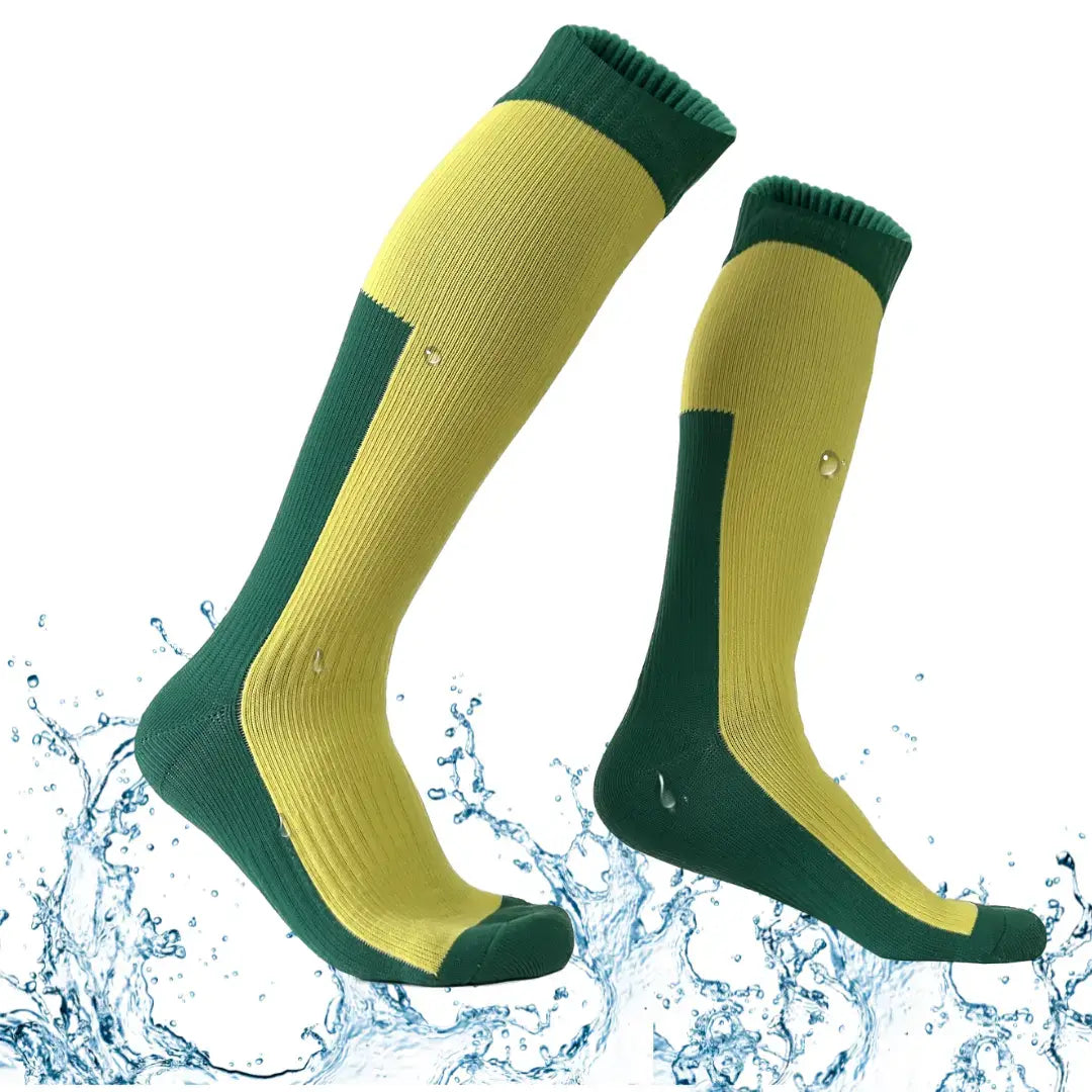 Unisex Knee High Waterproof Socks – Yellow & Green