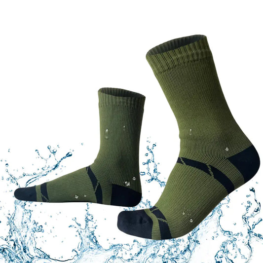 Unisex Crew Waterproof Socks - Green