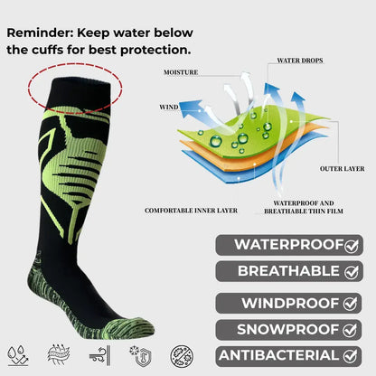Unisex Knee High Waterproof Socks – Neon Green