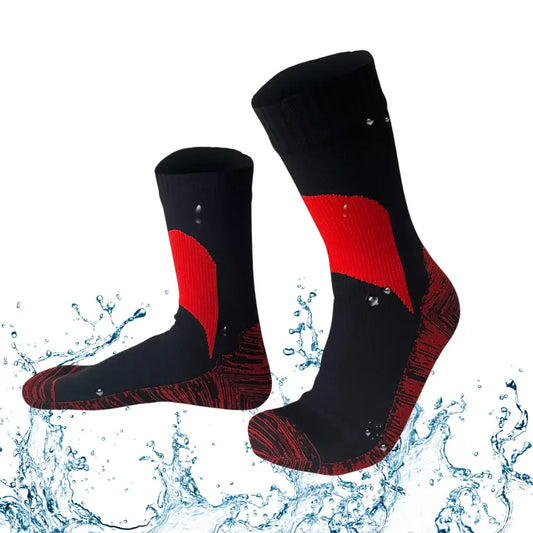 Unisex Crew Waterproof Socks - Red