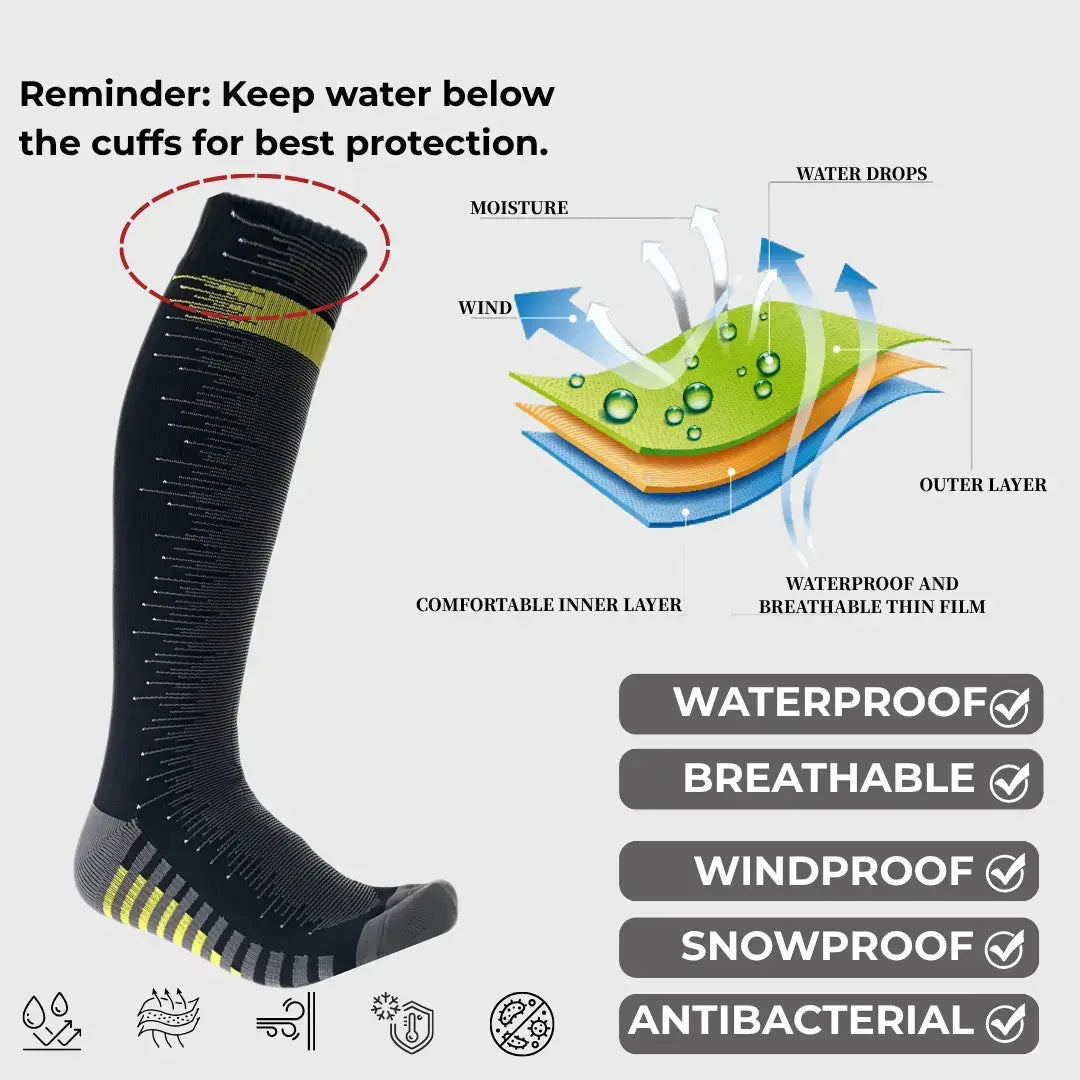 Unisex Knee High Waterproof Socks – Yellow