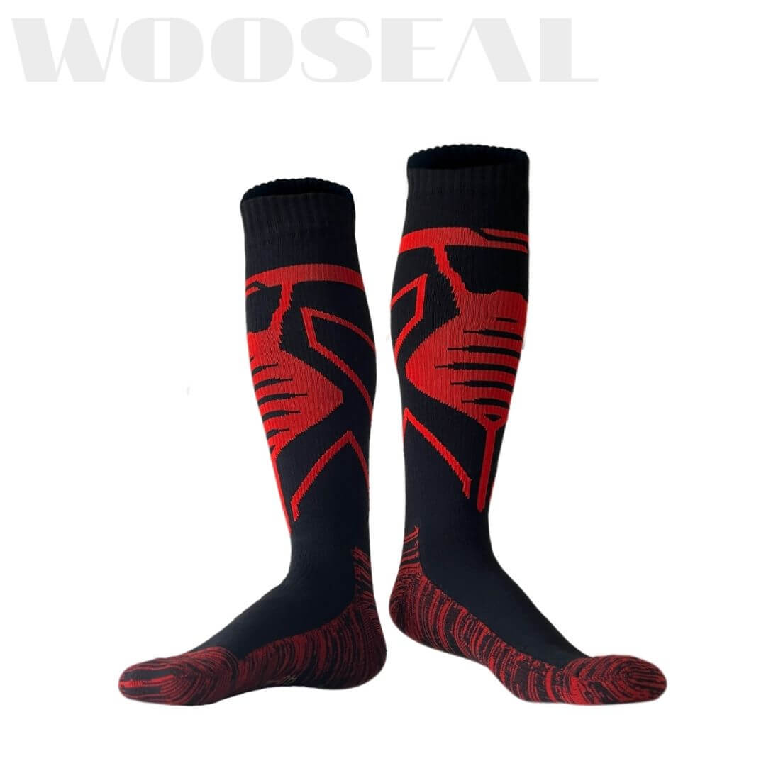 Unisex Knee High Waterproof Socks – Red