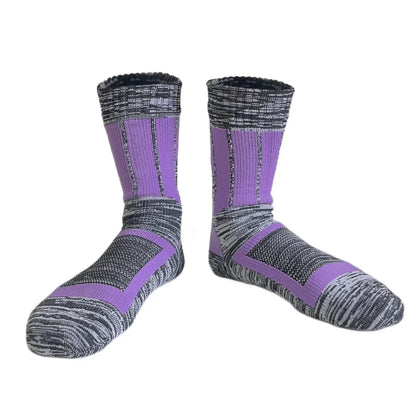 Unisex Crew Waterproof Socks - Purple