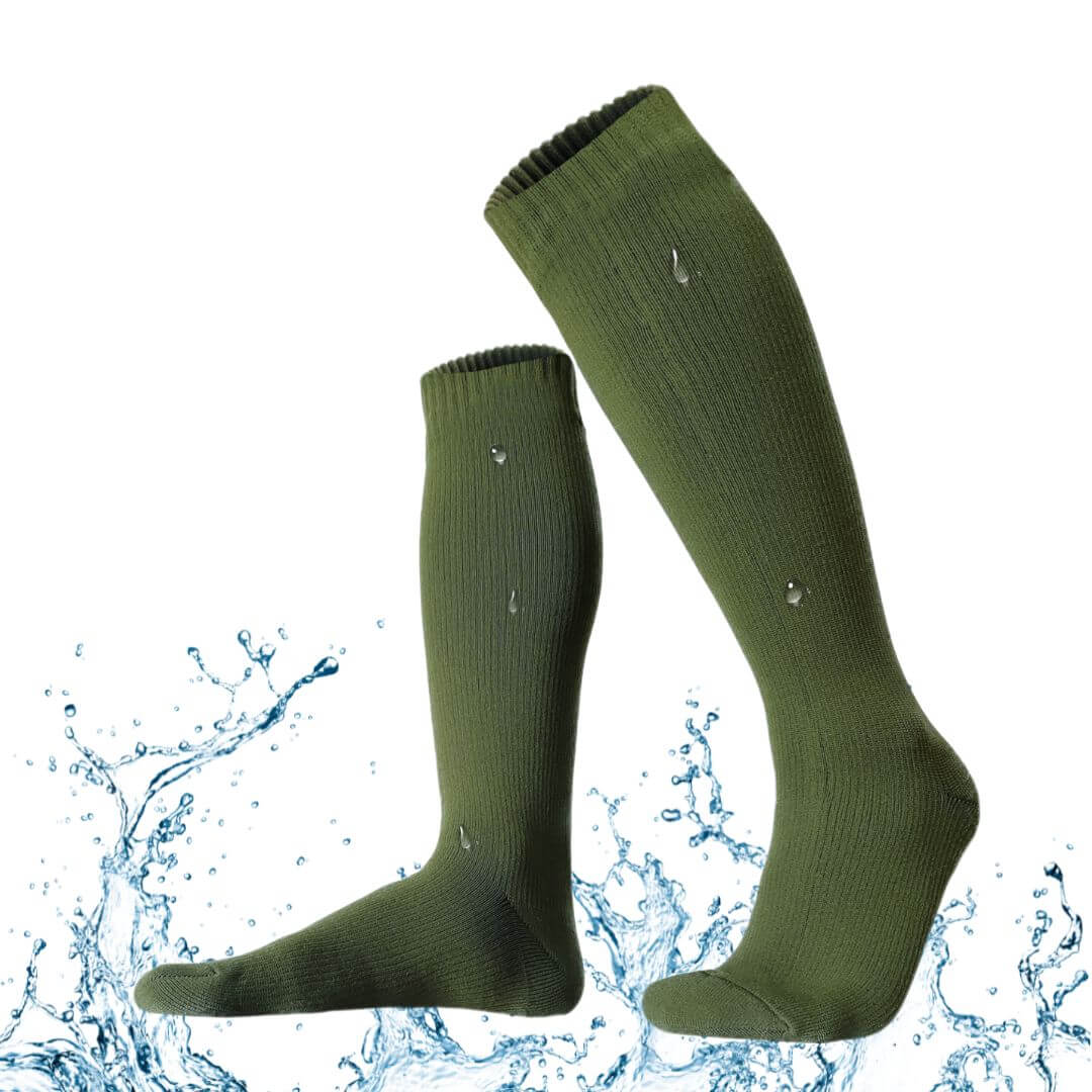 Unisex Knee High Waterproof Socks -Grass Green