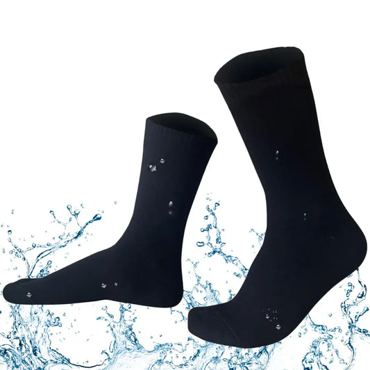 Unisex Crew Waterproof Socks - Black