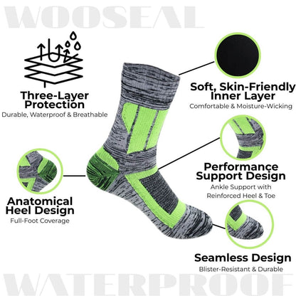 Unisex Crew Waterproof Socks - Colorblock