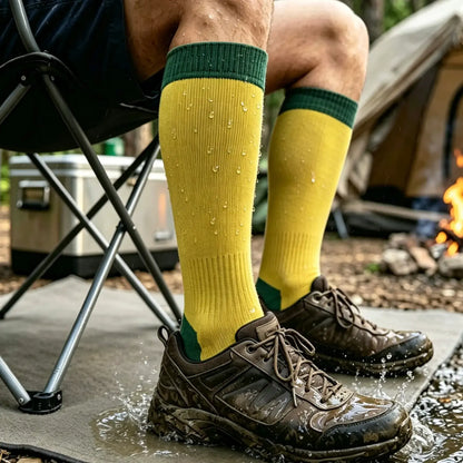 Unisex Knee High Waterproof Socks – Yellow & Green