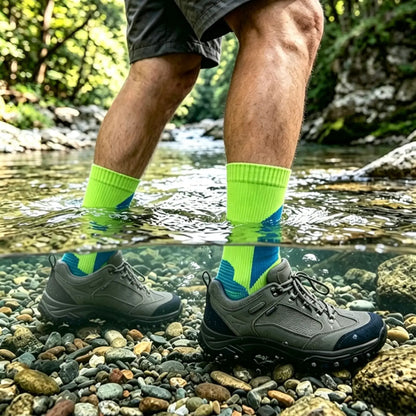Unisex Crew Waterproof Socks - Lemon Green