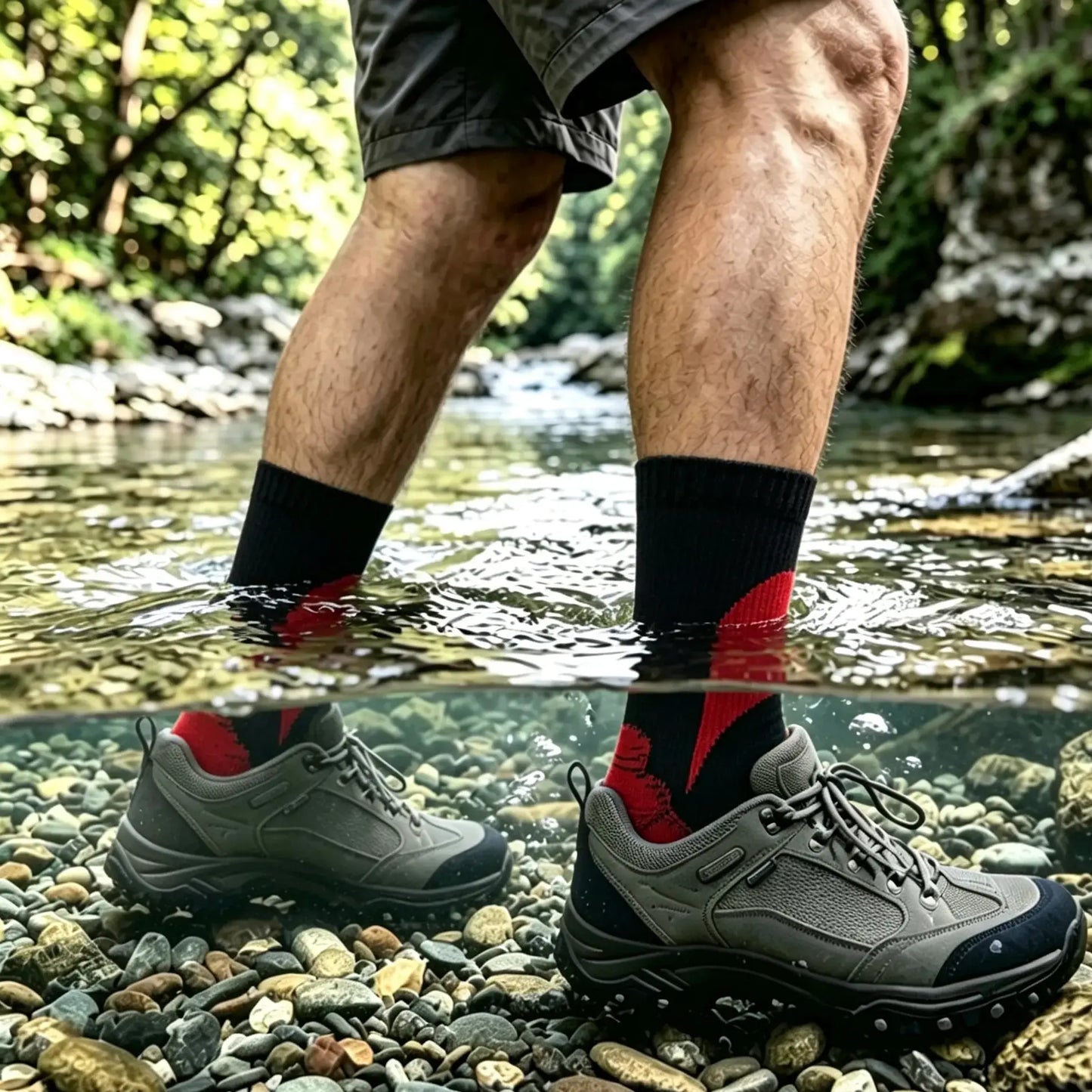 Unisex Crew Waterproof Socks - Red