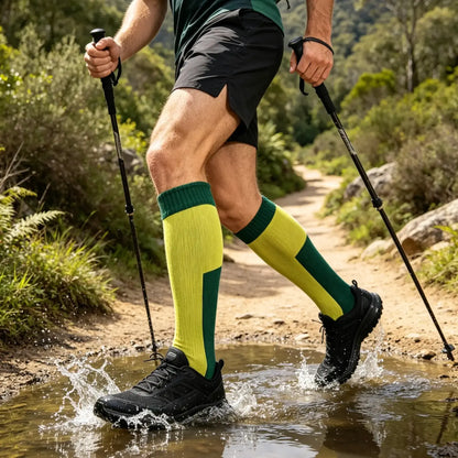 Unisex Knee High Waterproof Socks – Yellow & Green