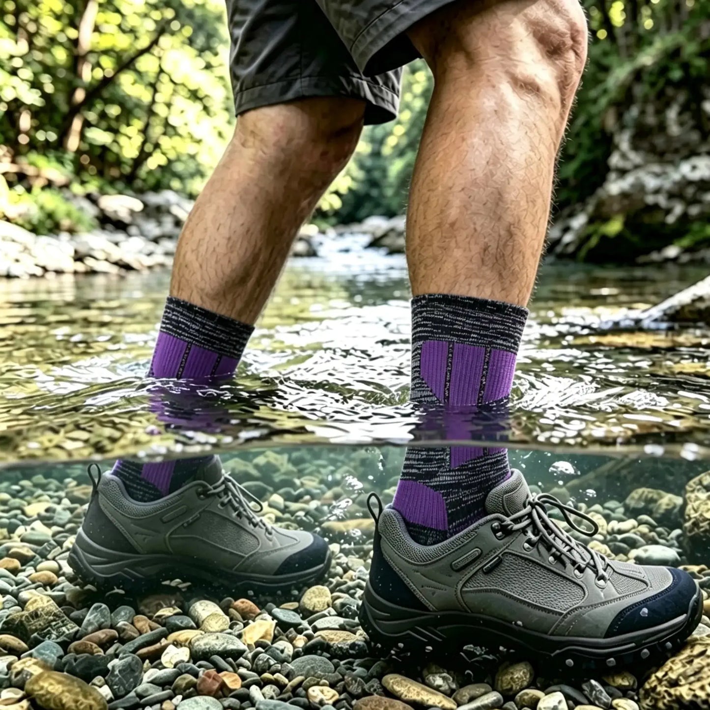 Unisex Crew Waterproof Socks - Colorblock