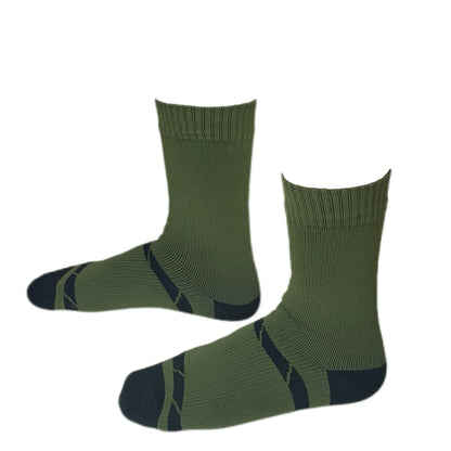 Unisex Crew Waterproof Socks - Balck & Green