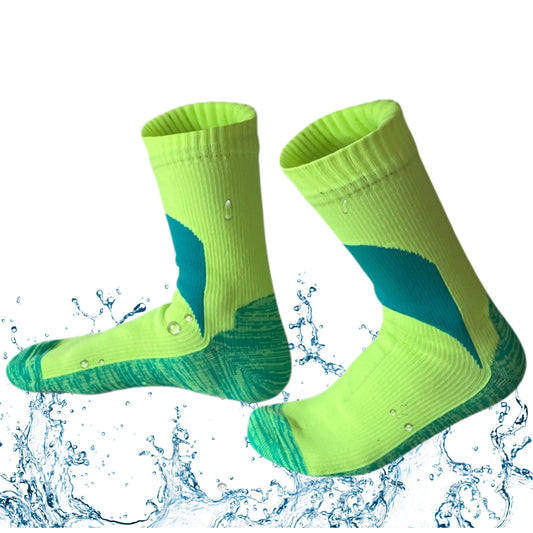 Unisex Crew Waterproof Socks - Lemon Green