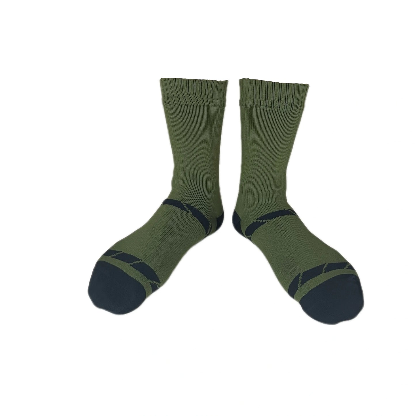 Unisex Crew Waterproof Socks - Balck & Green