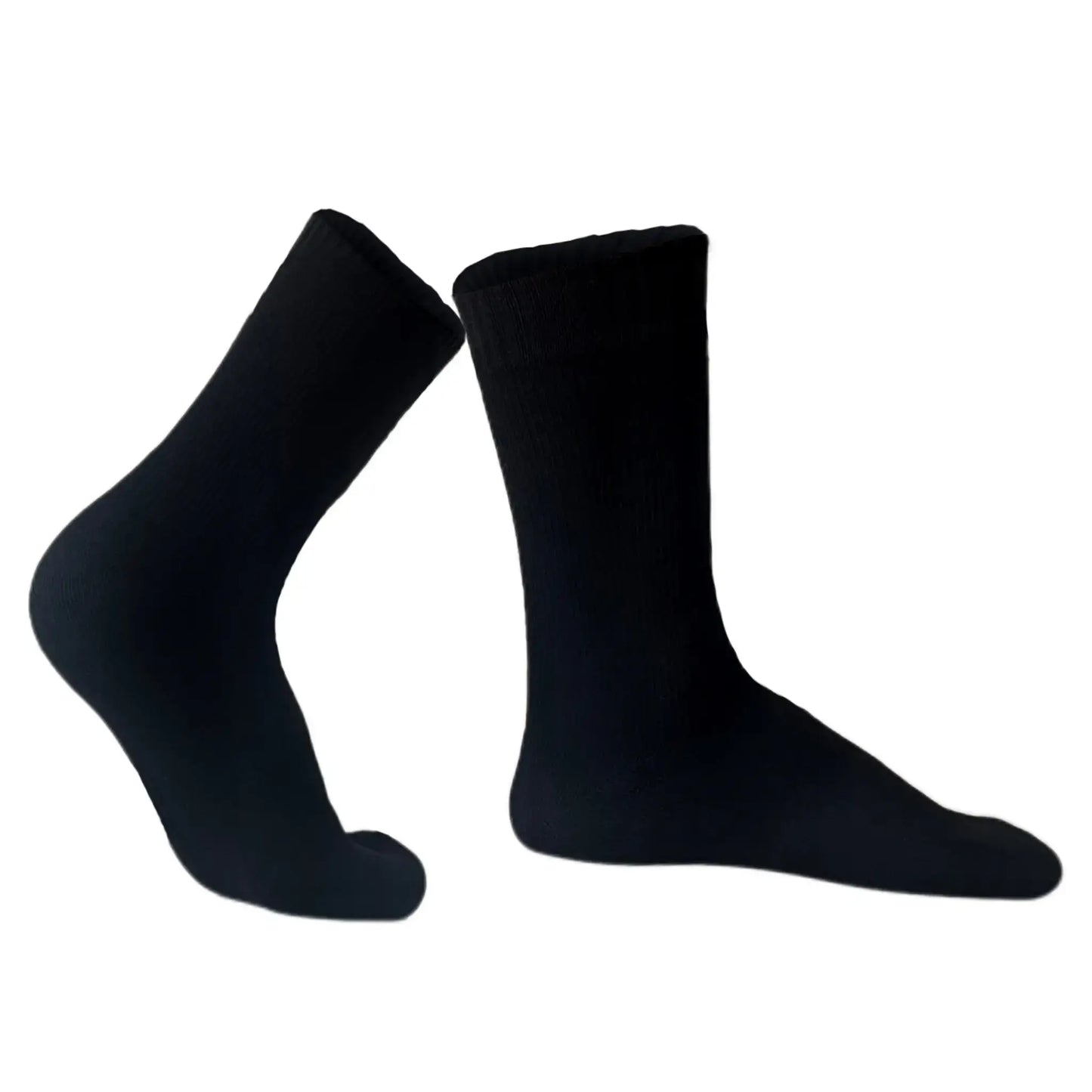 Unisex Crew Waterproof Socks - Black