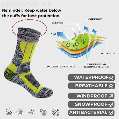 Unisex Crew Waterproof Socks - Colorblock