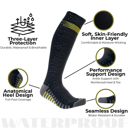 Unisex Knee High Waterproof Socks – Yellow