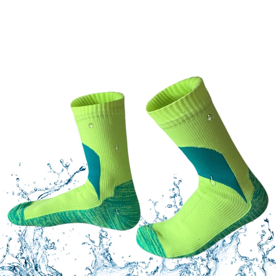 Unisex Crew Waterproof Socks - Lemon Green