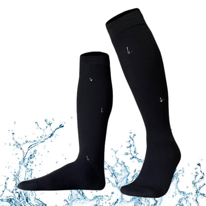 Unisex Knee High Waterproof Socks - Black