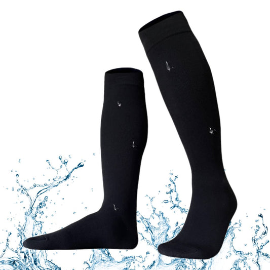 Unisex Knee High Waterproof Socks - Black