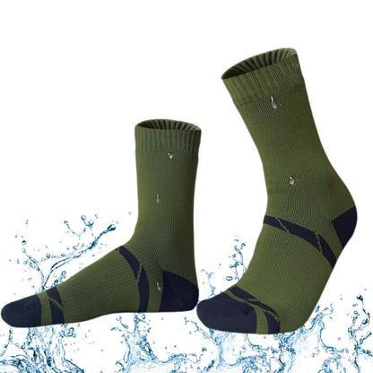Unisex Crew Waterproof Socks - Green